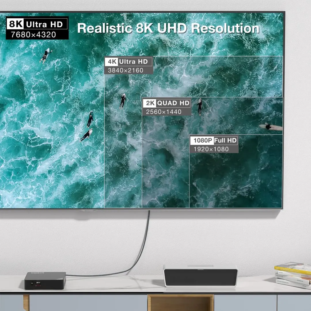 NÖRDIC DPHM-206 DisplayPort naar HDMI Adapter - 8K60Hz - Grijs - afbeelding 6 van 6
