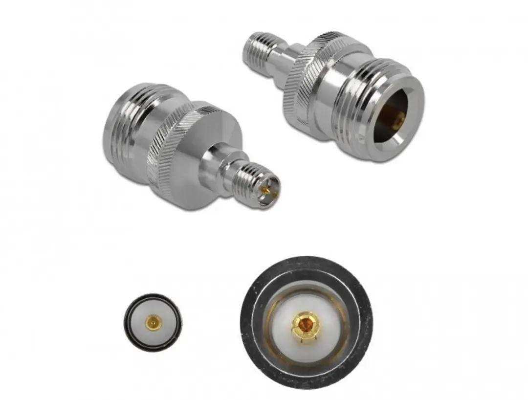 Delock RP-SMA Adapter 50 Ohm 10 GHz - Grijs