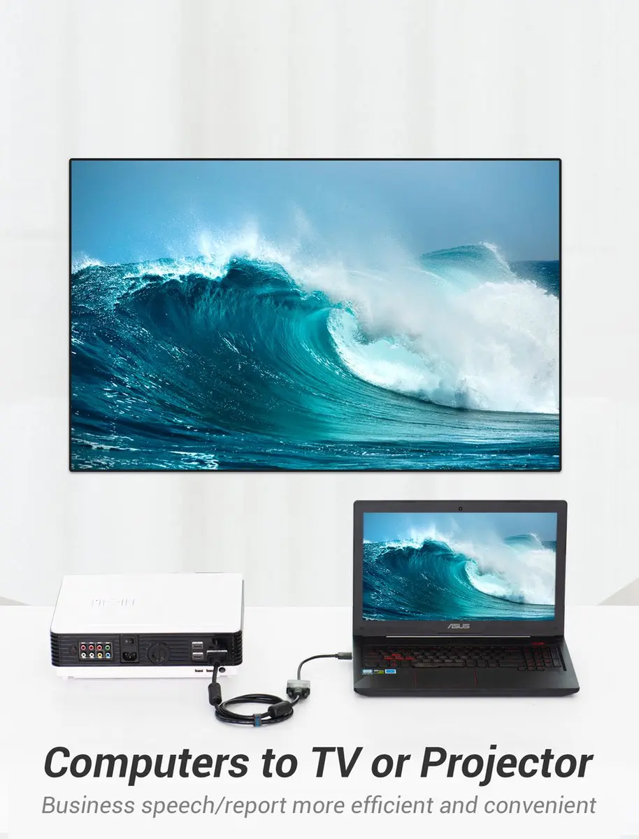 Vention 42154 HDMI naar VGA Adapter 0,15m - Zwart