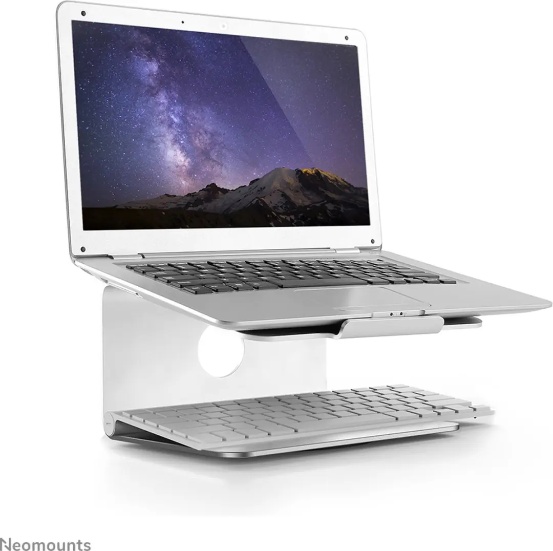Neomounts NSLS050 Laptopstandaard 10-17" - 360° Draaibaar - Zilver - afbeelding 6 van 6