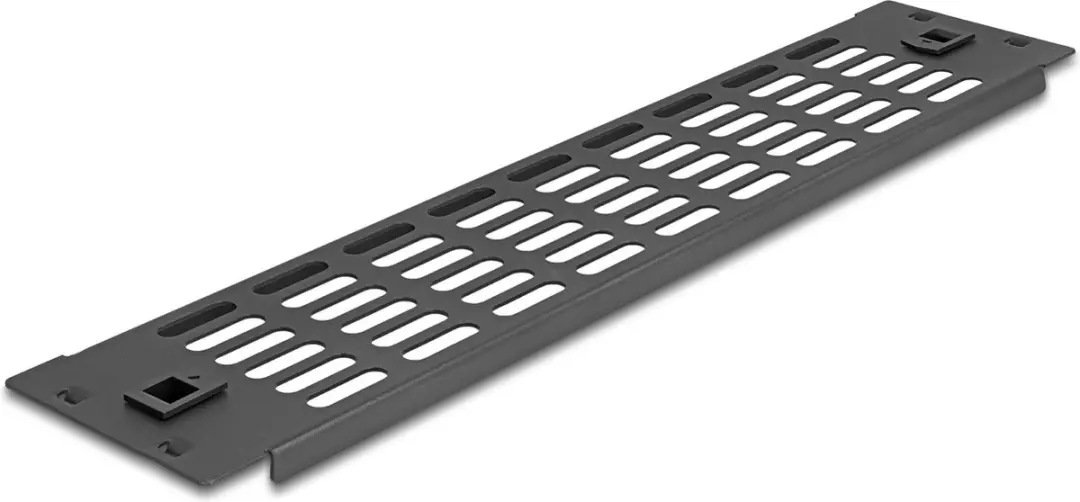 Delock 19 inch Ventilatiepaneel 2U - Zwart