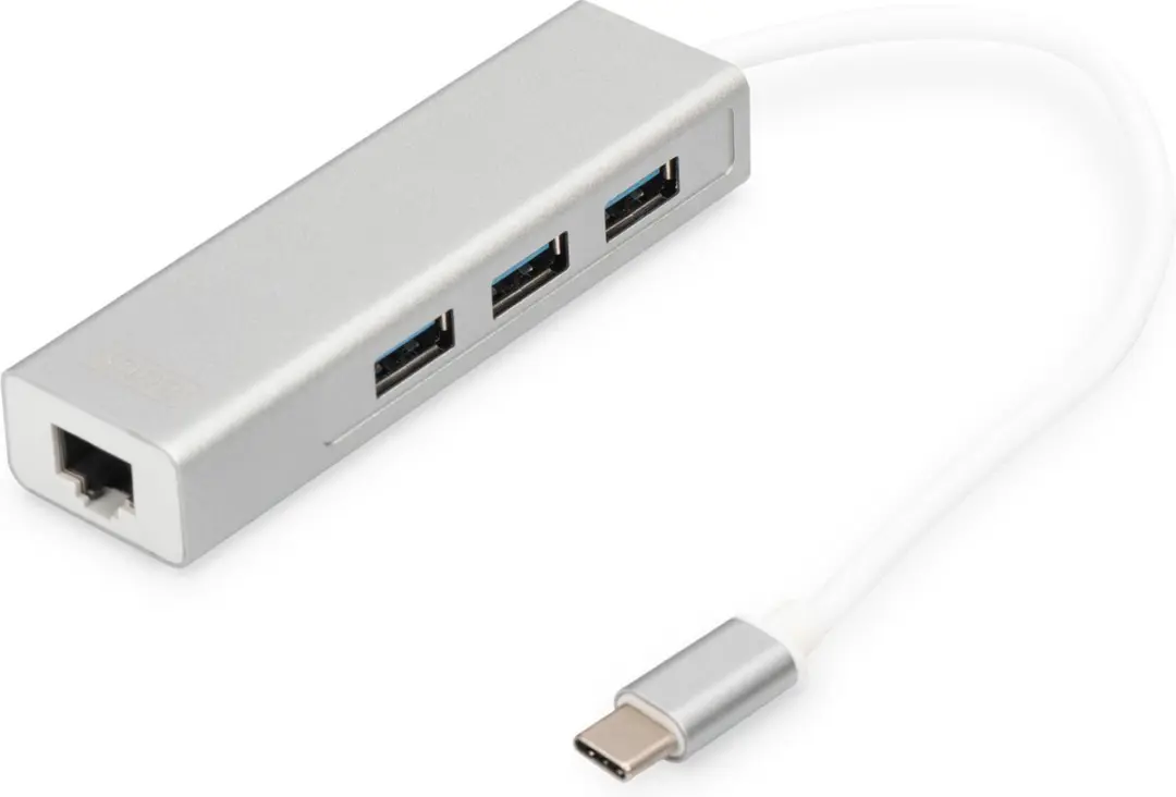 Digitus DA-70255 USB-Combi-Hub 3+1 Poorten