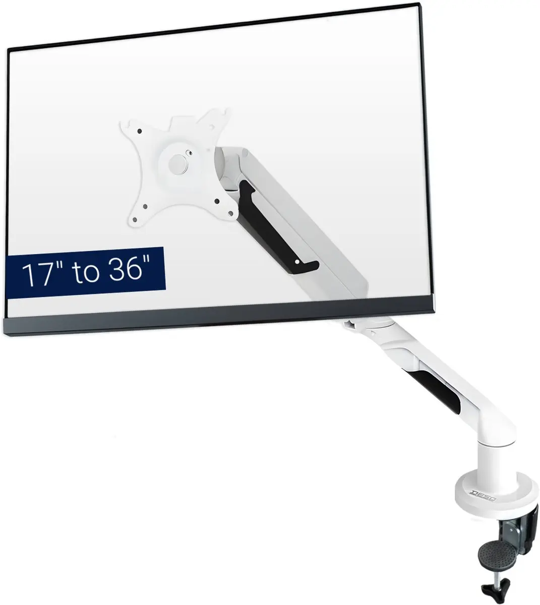 Desq Monitorarm 17-36" Gasveer 62cm Wit - 1x VESA 100/75mm
