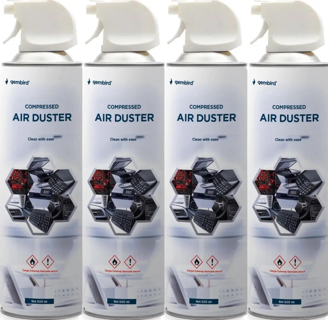 Gembird Perslucht 4-Spuitbussen 600ml