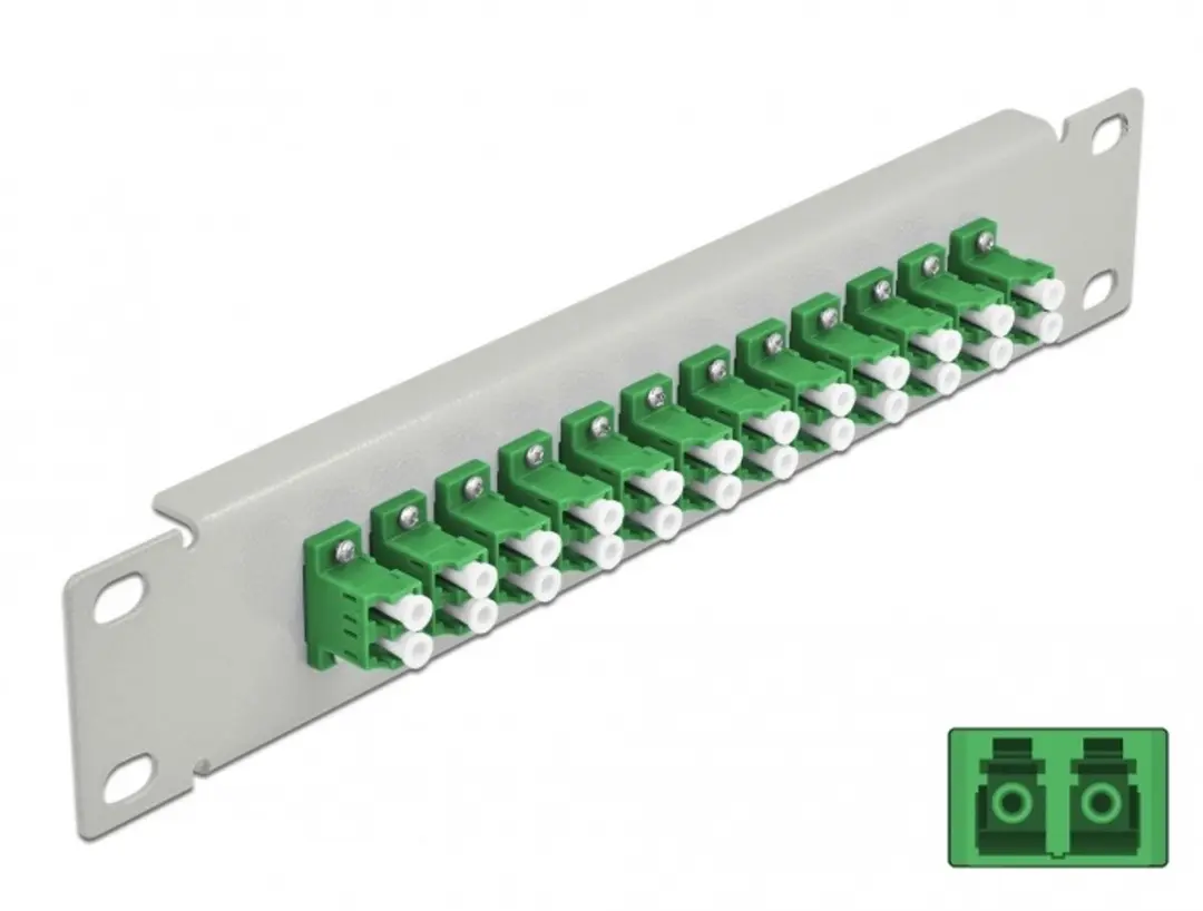 Delock 10" Fiber Optic Patch Panel 12 Port LC Duplex