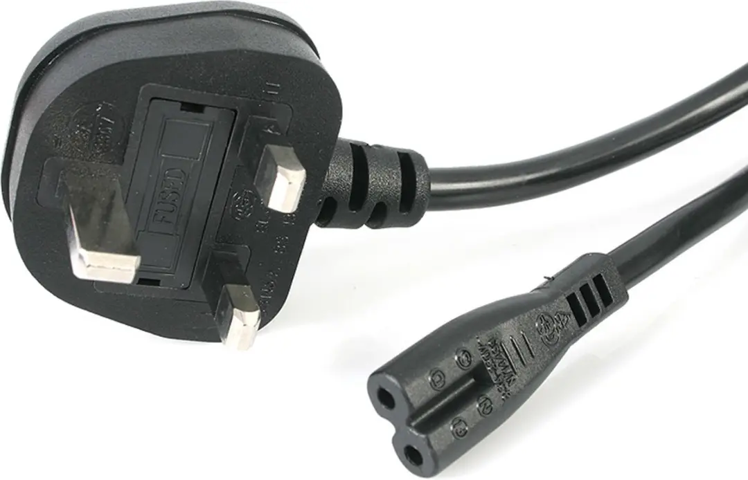 Startech PXTNB2SUK1M Laptopvoedingskabel 1m - UK naar C7 - Zwart - afbeelding 5 van 6