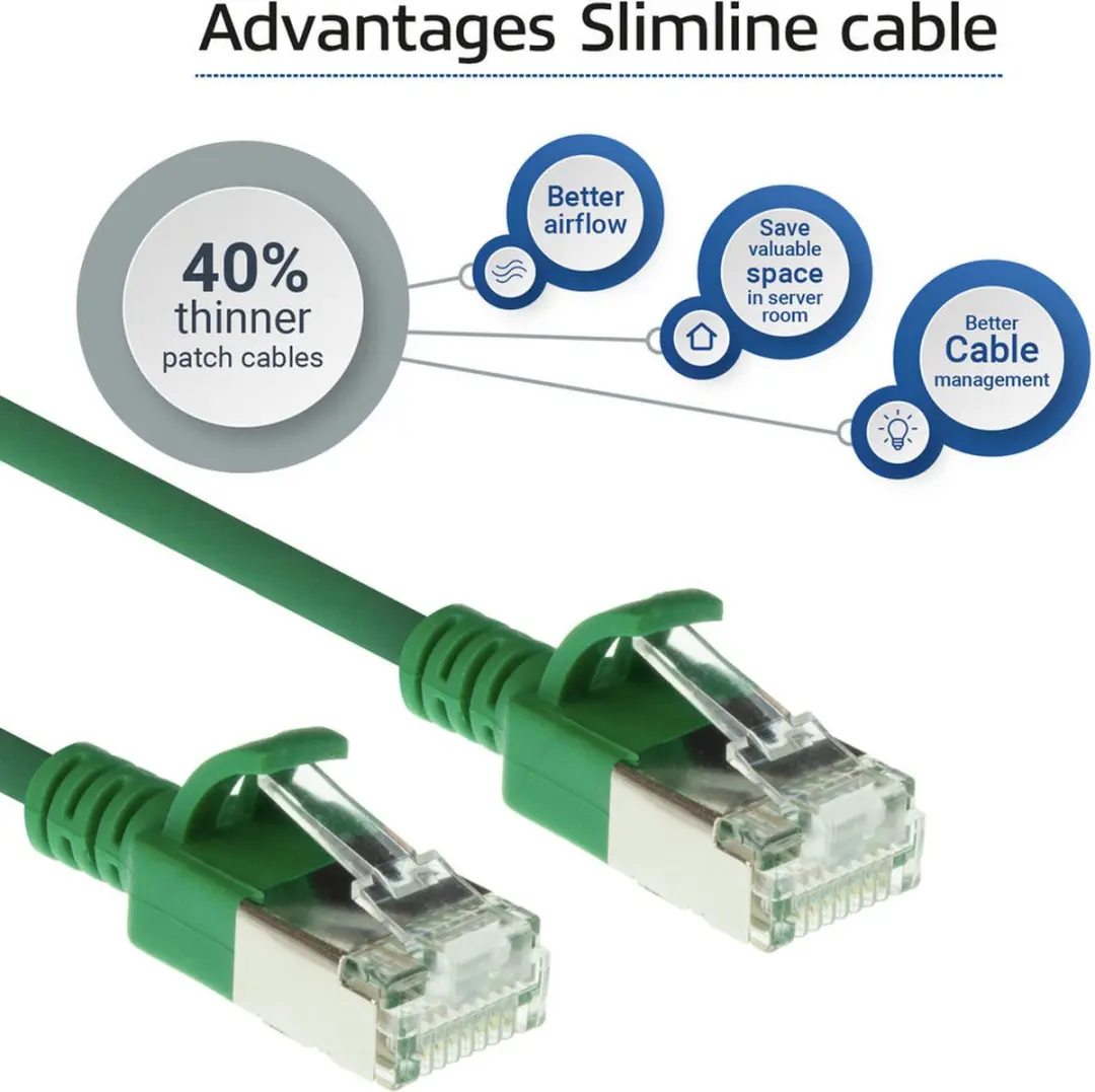 ACT DC7730 Groene CAT6A Patchkabel 0,15m - Snagless - afbeelding 6 van 6