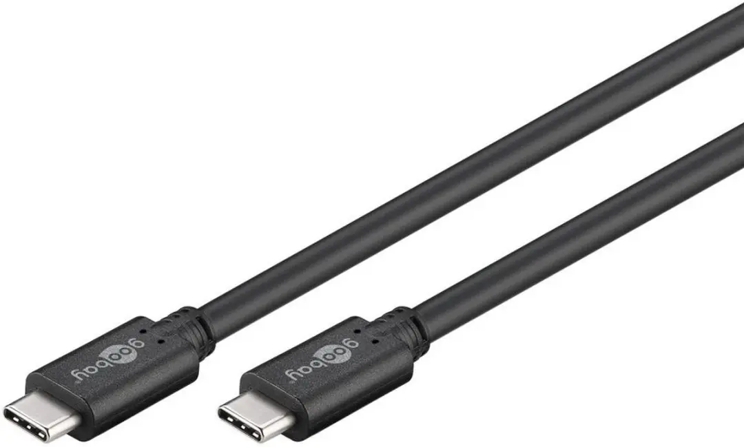Goobay USB-C naar USB-C Kabel 2m - USB 3.0 - 20V/3A - Zwart