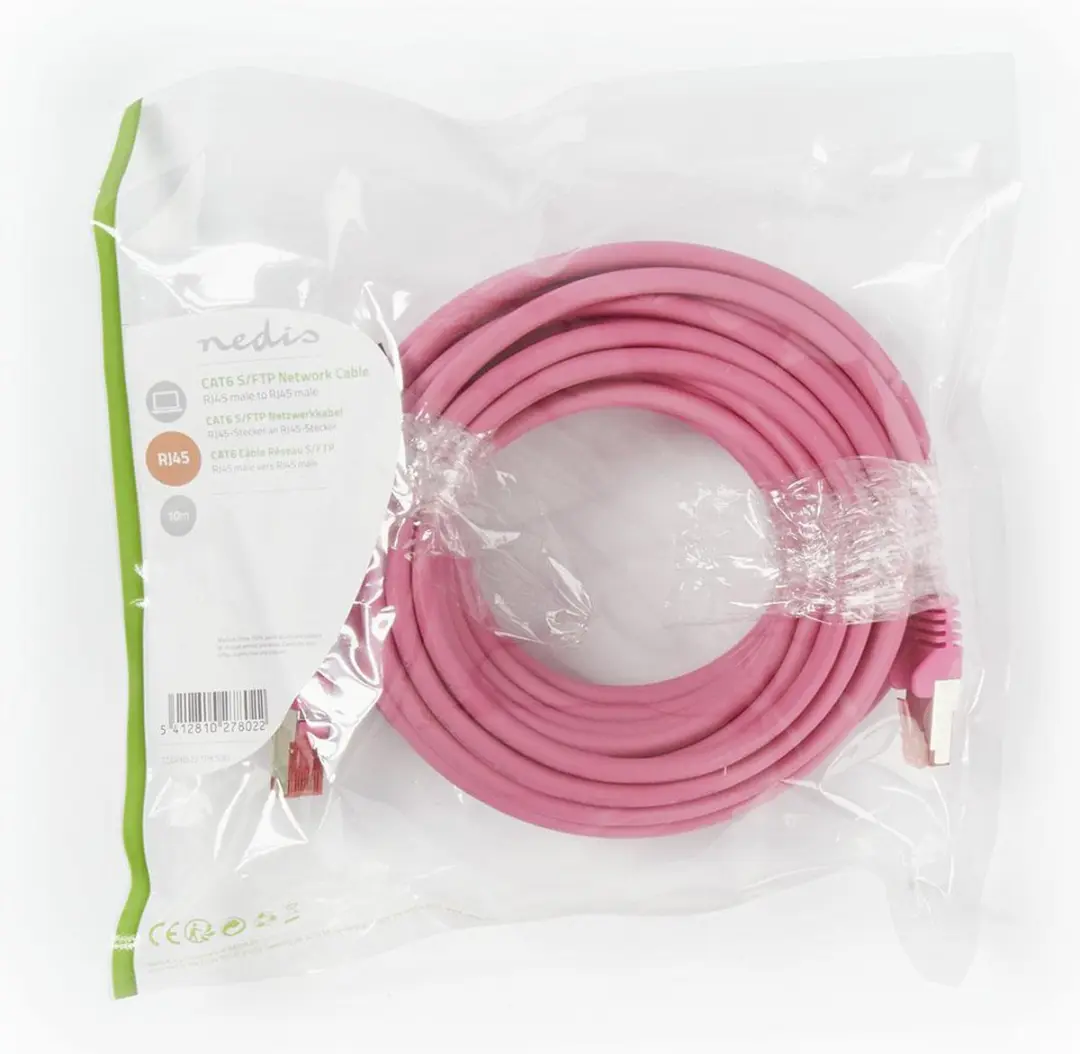 Nedis CAT6 Netwerkkabel 10m Roze - S/FTP LSZH