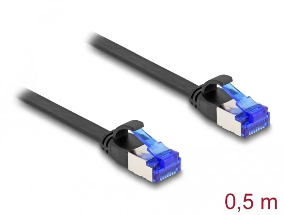 Delock RJ45 Flat Patchkabel Cat.6A 0,5m
