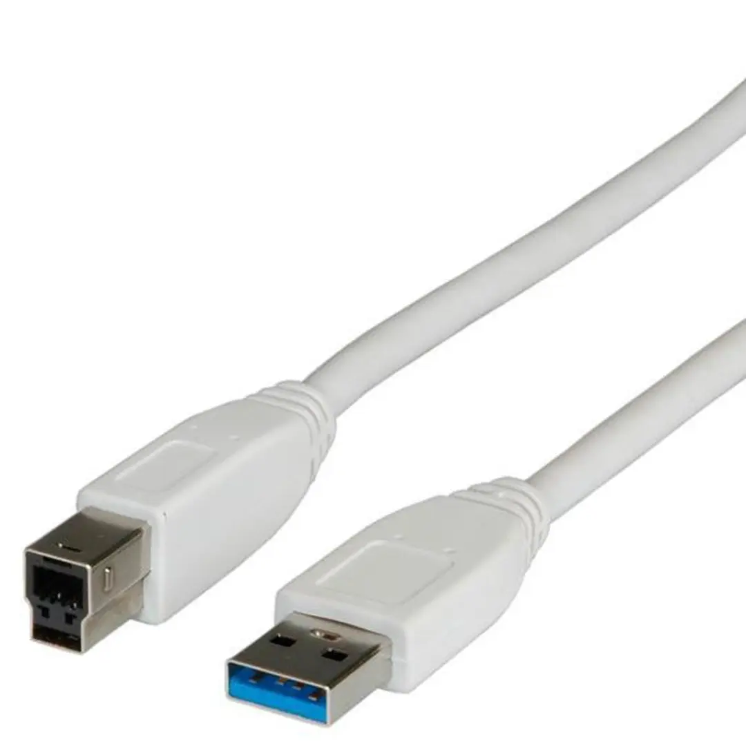 Value USB 3.2 Gen 1 Kabel A-B Wit 0,8m - afbeelding 6 van 6