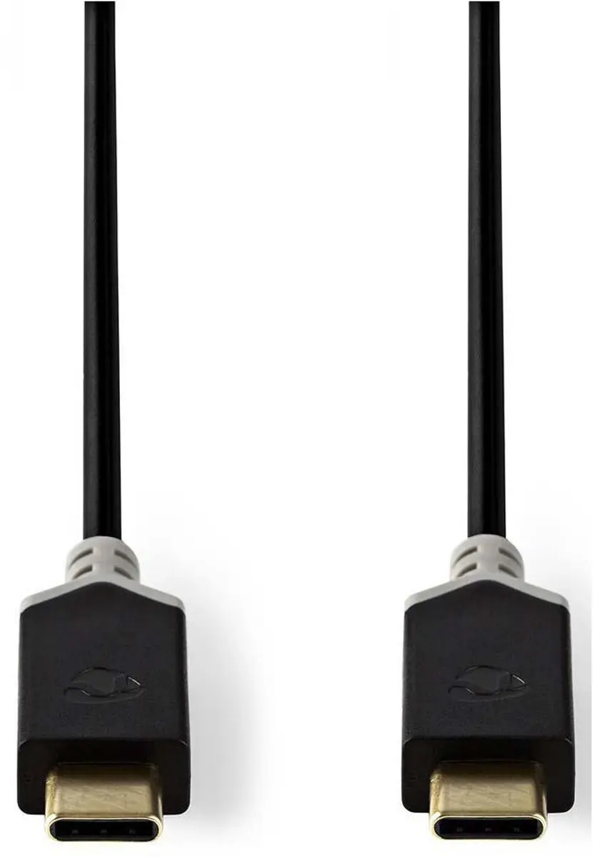 Nedis USB-C Kabel 60W 4K@60Hz 2m - Verguld - Antraciet
