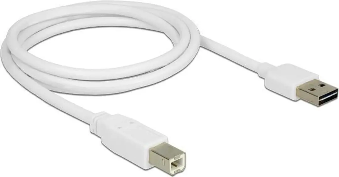 Delock USB-A naar USB-B Kabel 2.0 - 1m - Wit