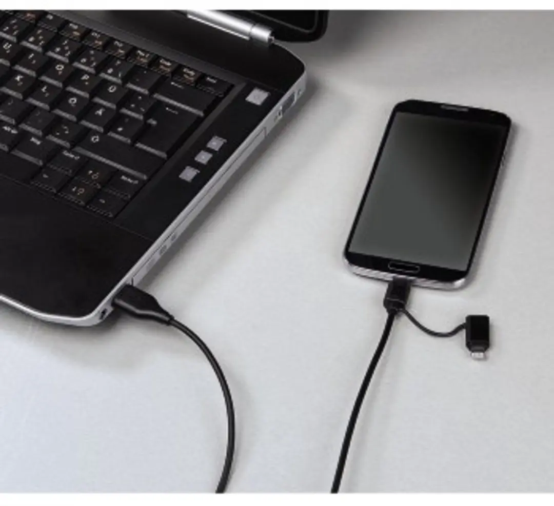 Hama 2-in-1 Micro-USB/Lightning Kabel 1.2m - Zwart