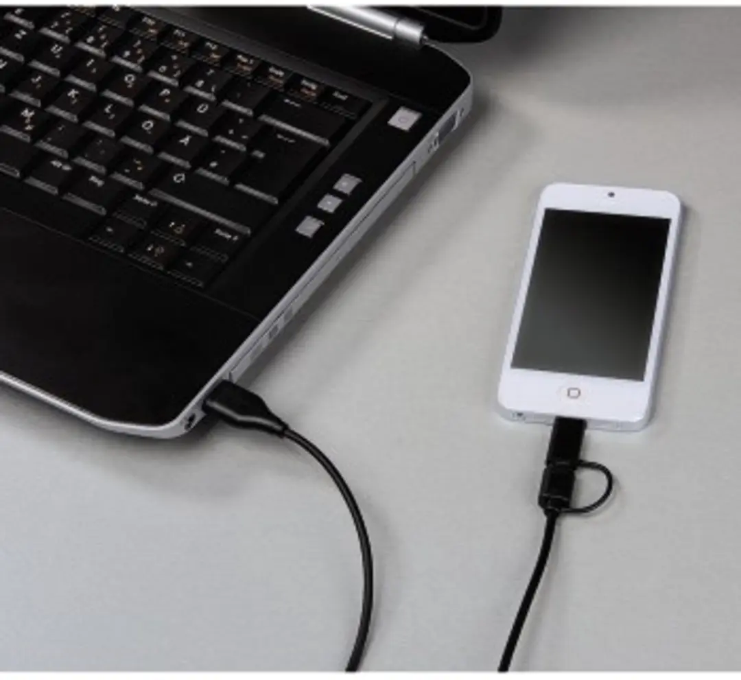 Hama 2-in-1 Micro-USB/Lightning Kabel 1.2m - Zwart - afbeelding 6 van 6