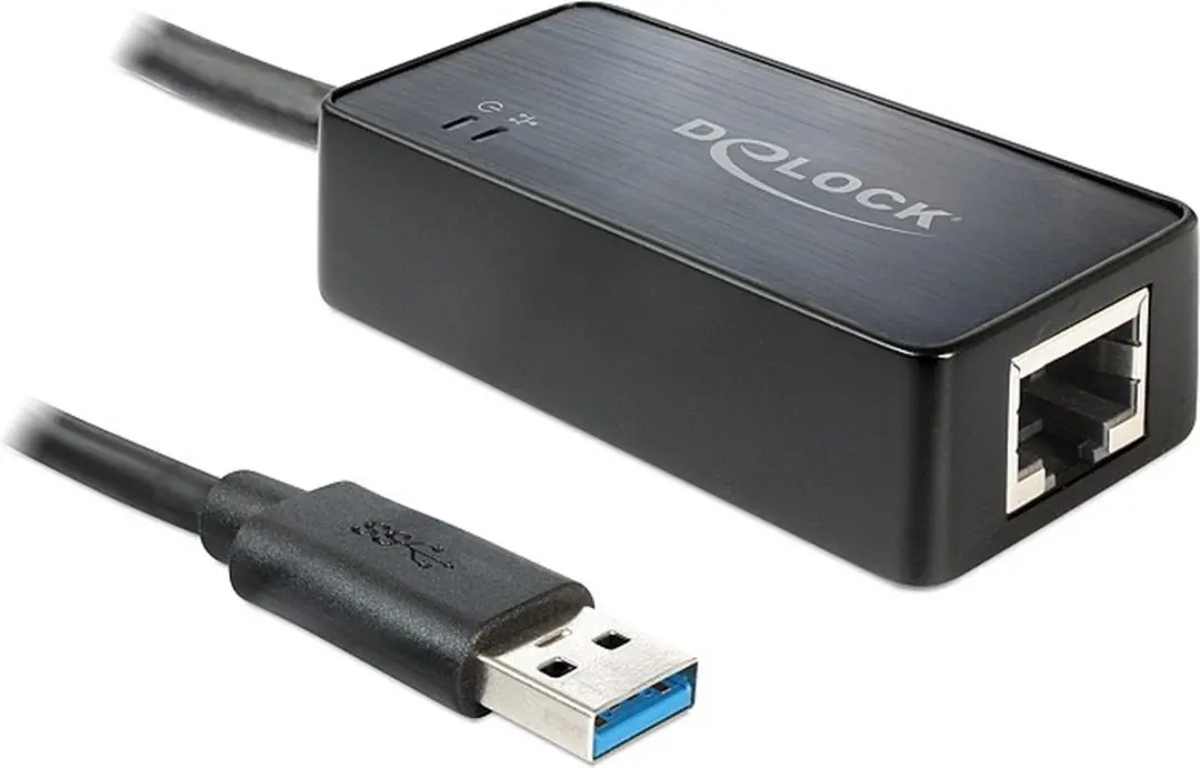 Delock USB-A naar RJ45 Gigabit Ethernet Adapter CAT6 - 0,5m - Zwart