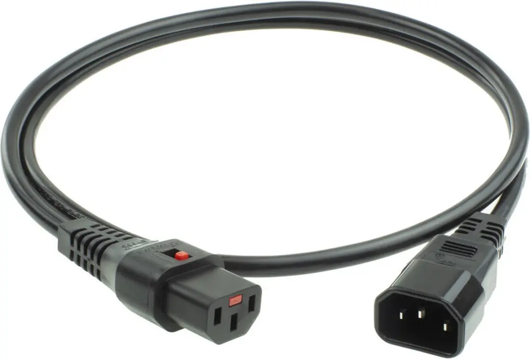 ACT PC1021 IEC Lock Netsnoer C13-C14 - 2m - 5 Stuks