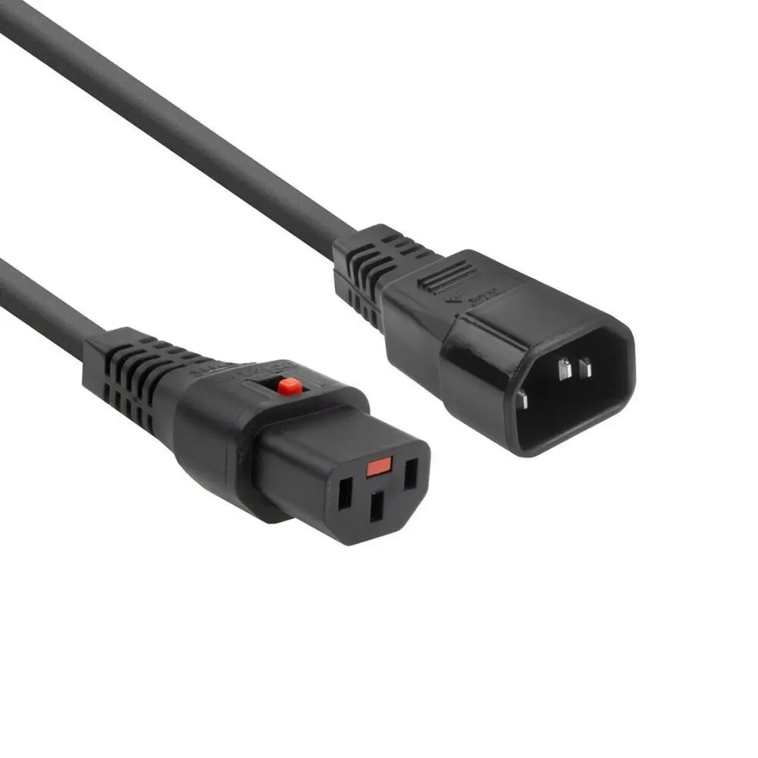 ACT PC1021 IEC Lock Netsnoer C13-C14