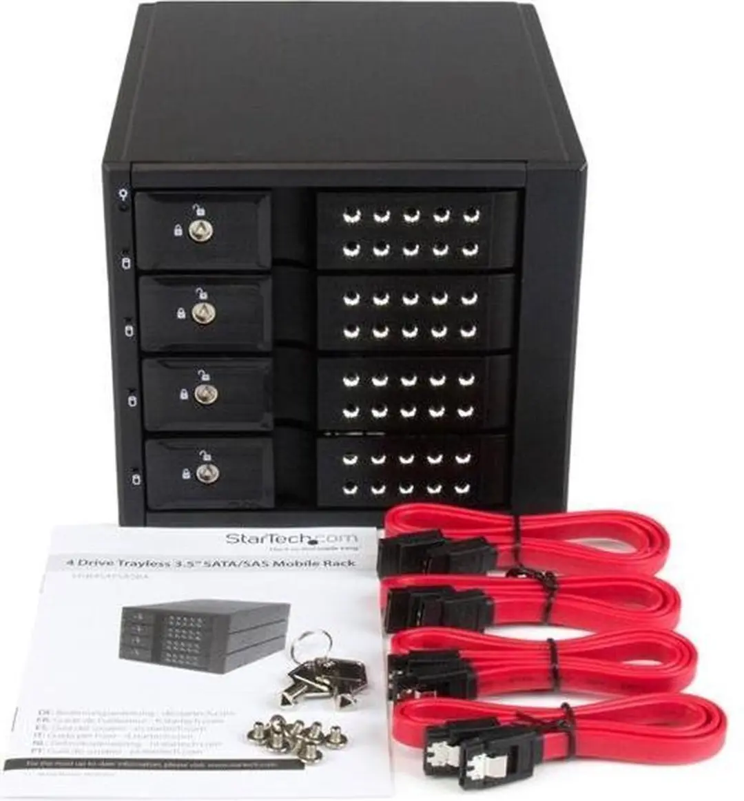 Startech HSB4SATSASBA Laptoprek - Zwart