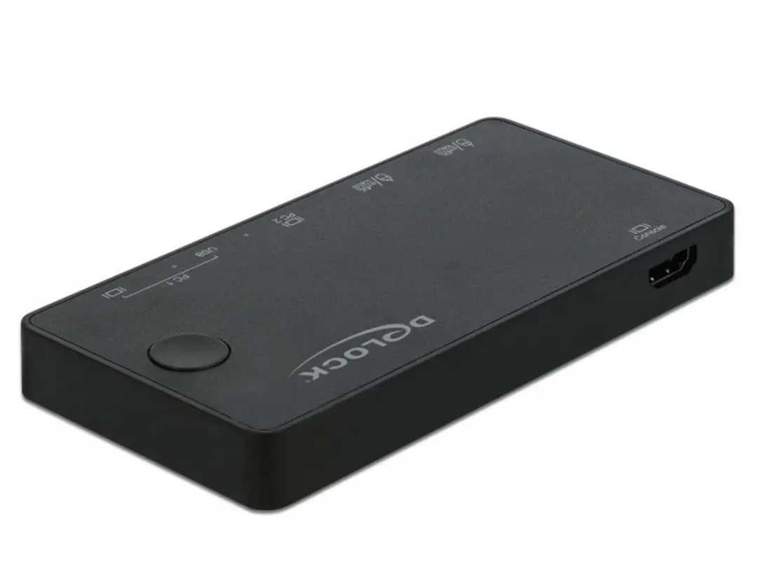 Delock HDMI USB-C KVM Switch 4K 60Hz - Zwart
