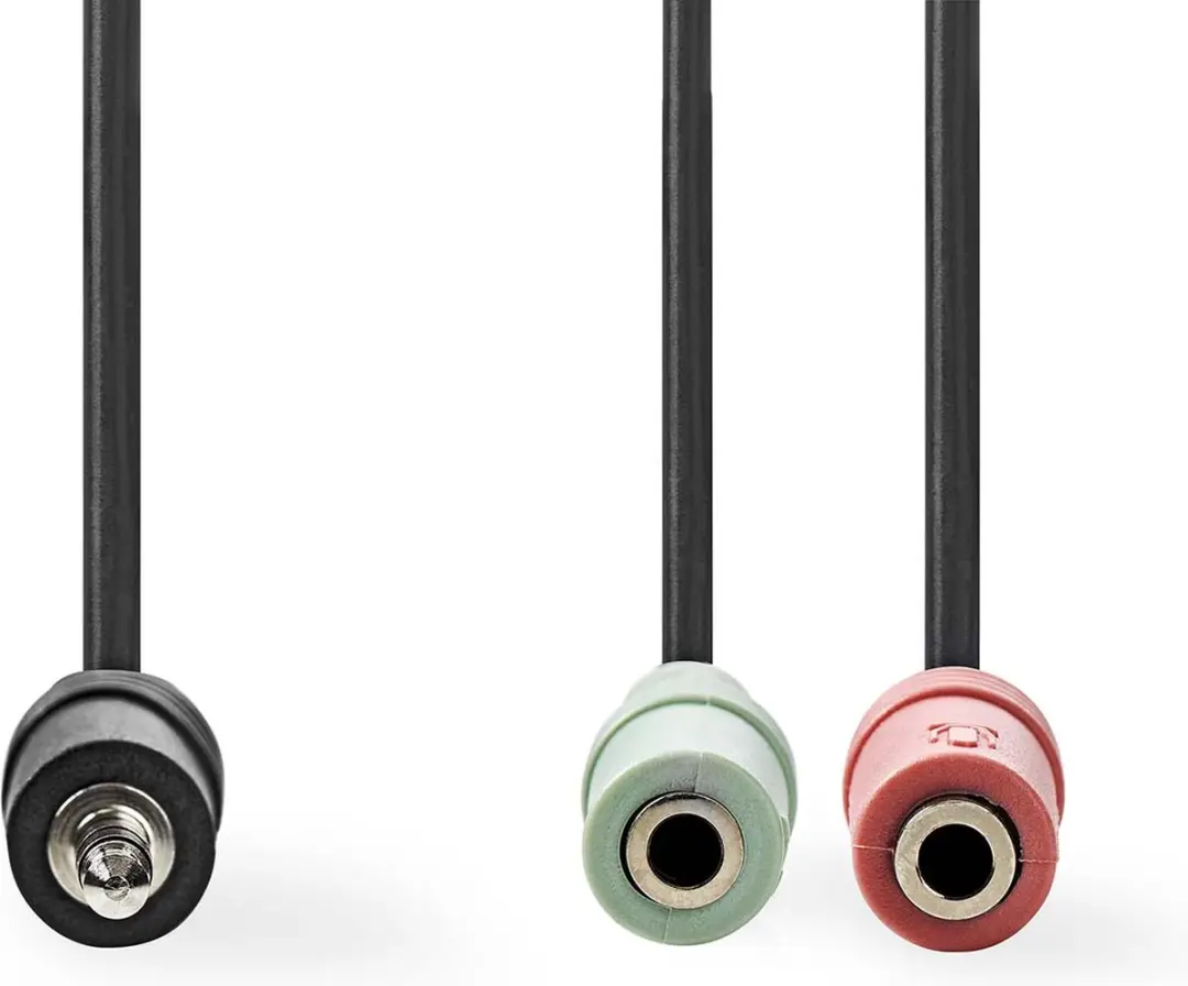 Nedis Stereo-Audiokabel 3,5mm 2x Female - 0,20m - Zwart