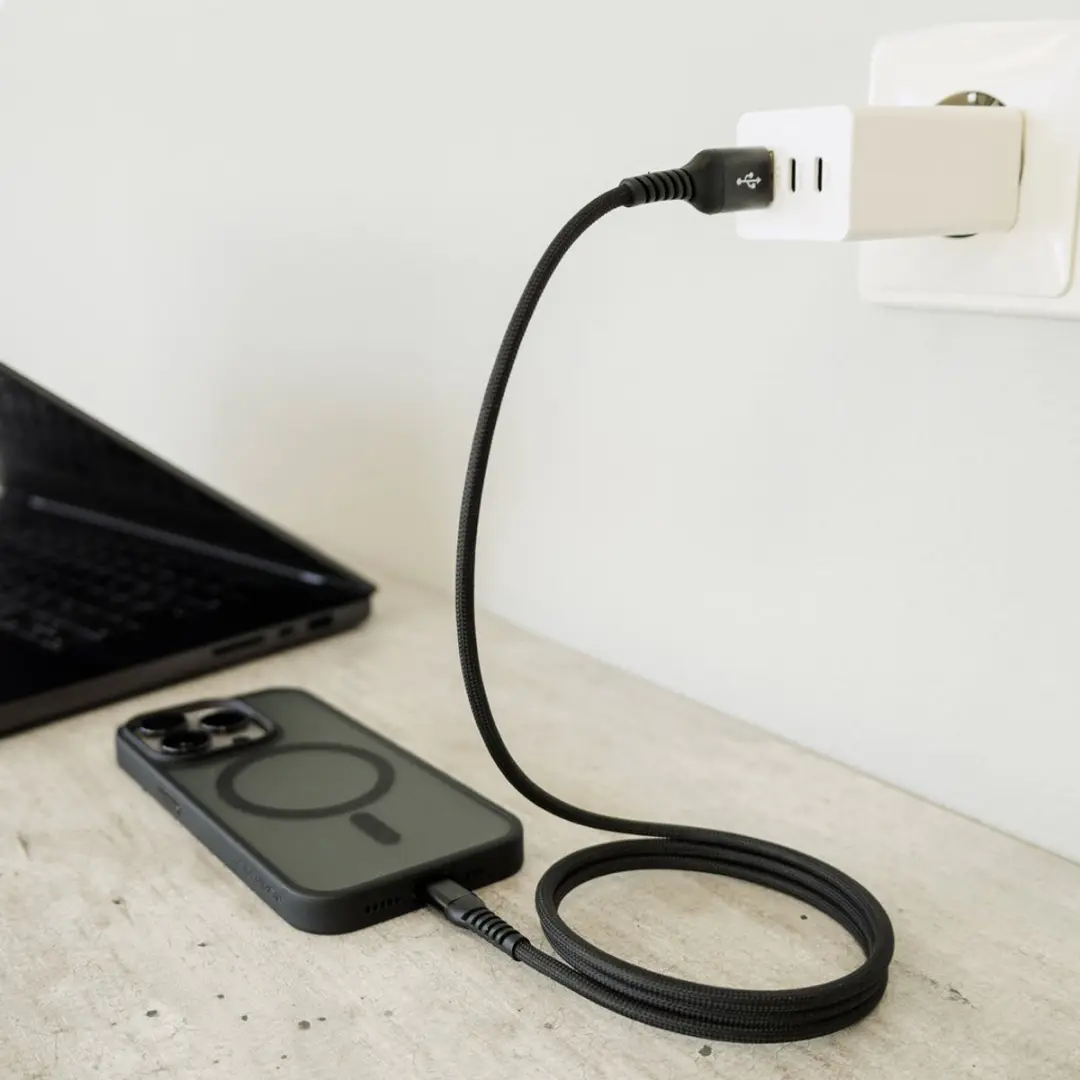 Mobiparts USB-C Magnetische Kabel 1m - Zwart