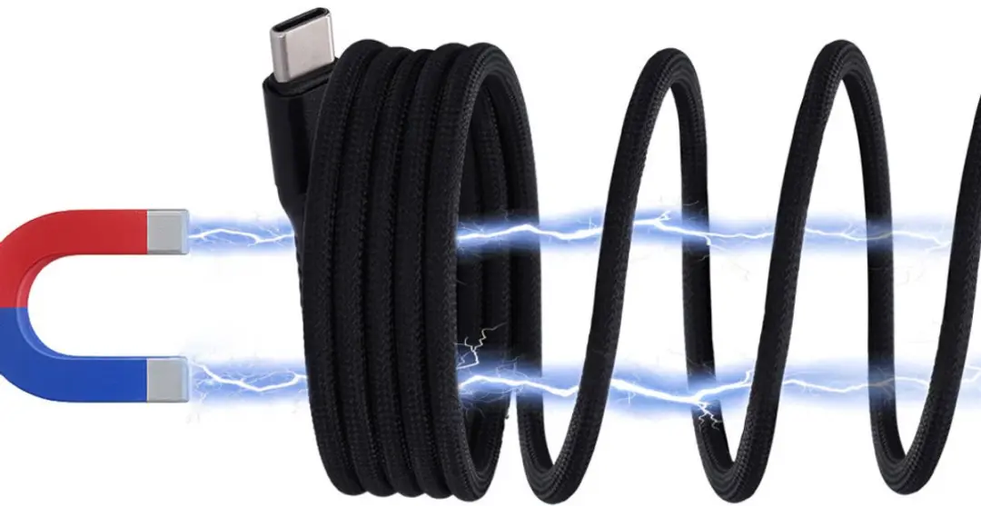 Mobiparts USB-C Magnetische Kabel 1m - Zwart - afbeelding 6 van 6