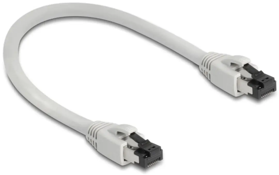 Delock RJ45 Cat.8.1 S/FTP Netwerkkabel 0,25m - 40Gbps - Grijs