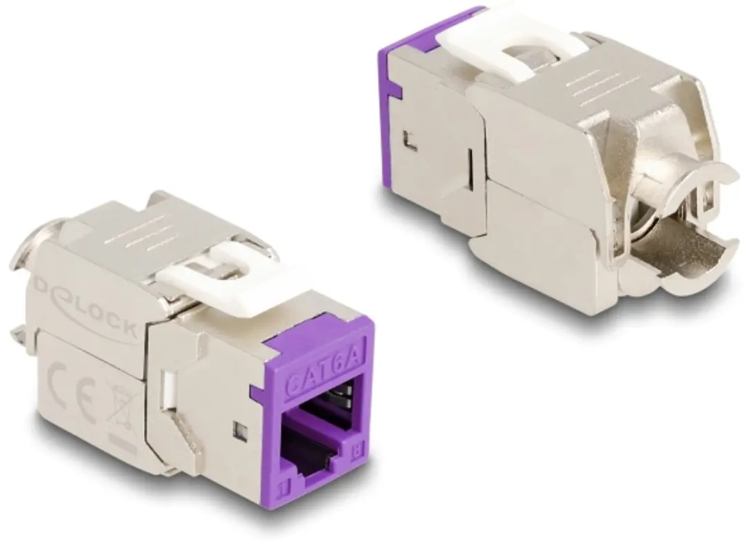 Delock Keystone RJ45 LSA Cat.6A Violet - 10 Stuks
