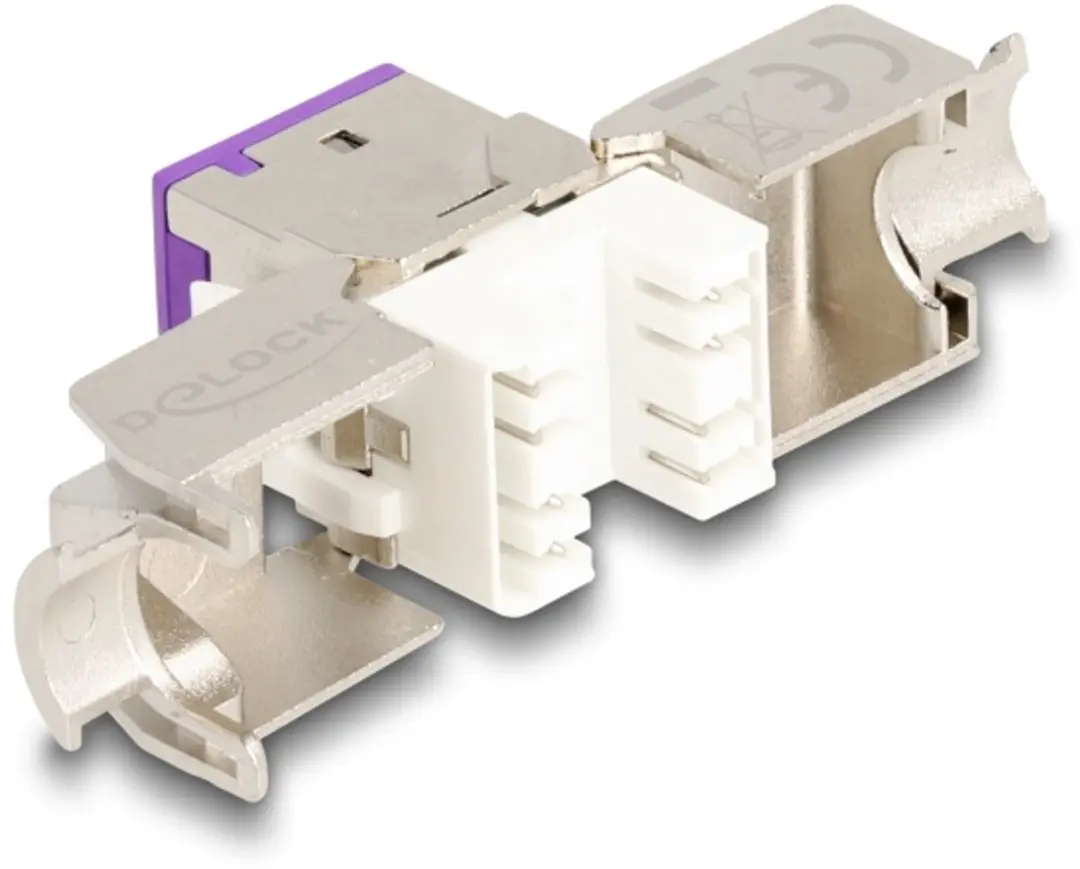 Delock Keystone RJ45 LSA Cat.6A Violet - 10 Stuks