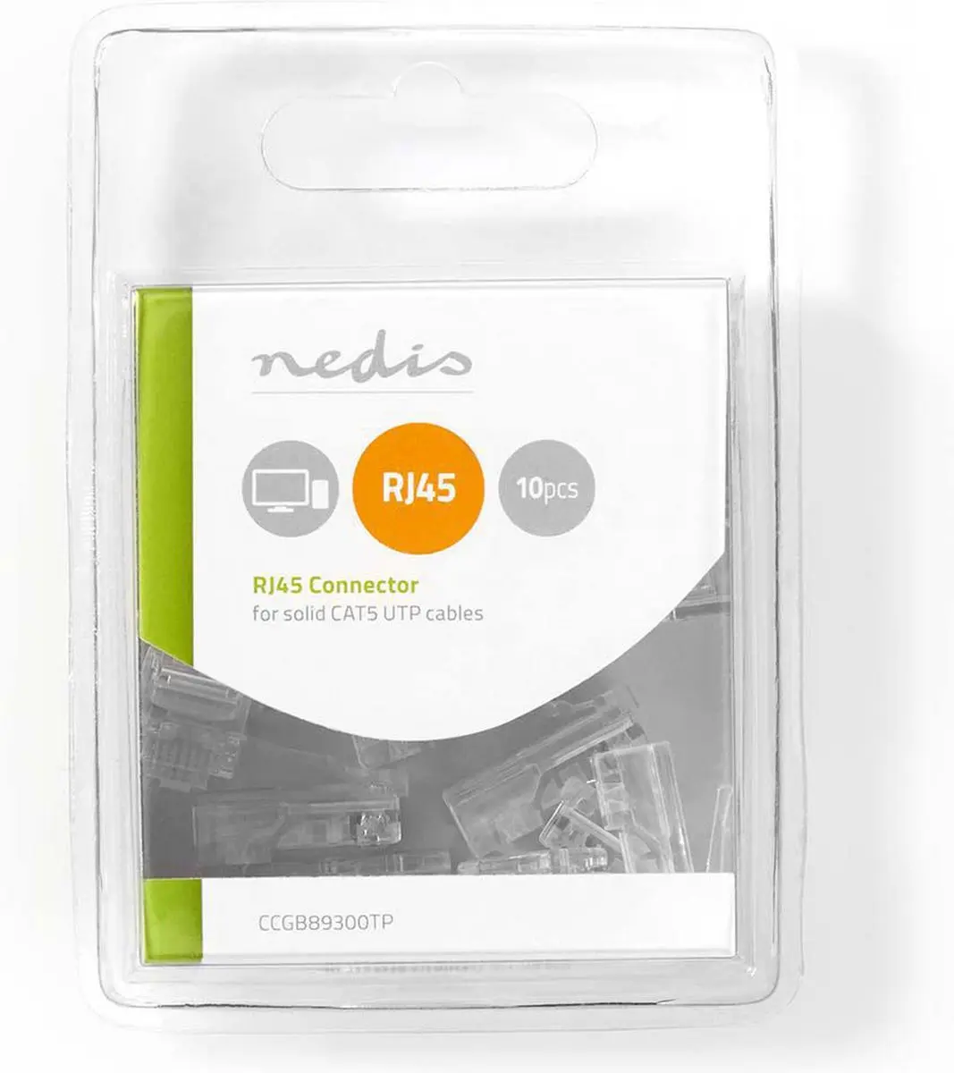 Nedis RJ45-connector Mannelijk CAT5e - 10 Stuks - Verguld