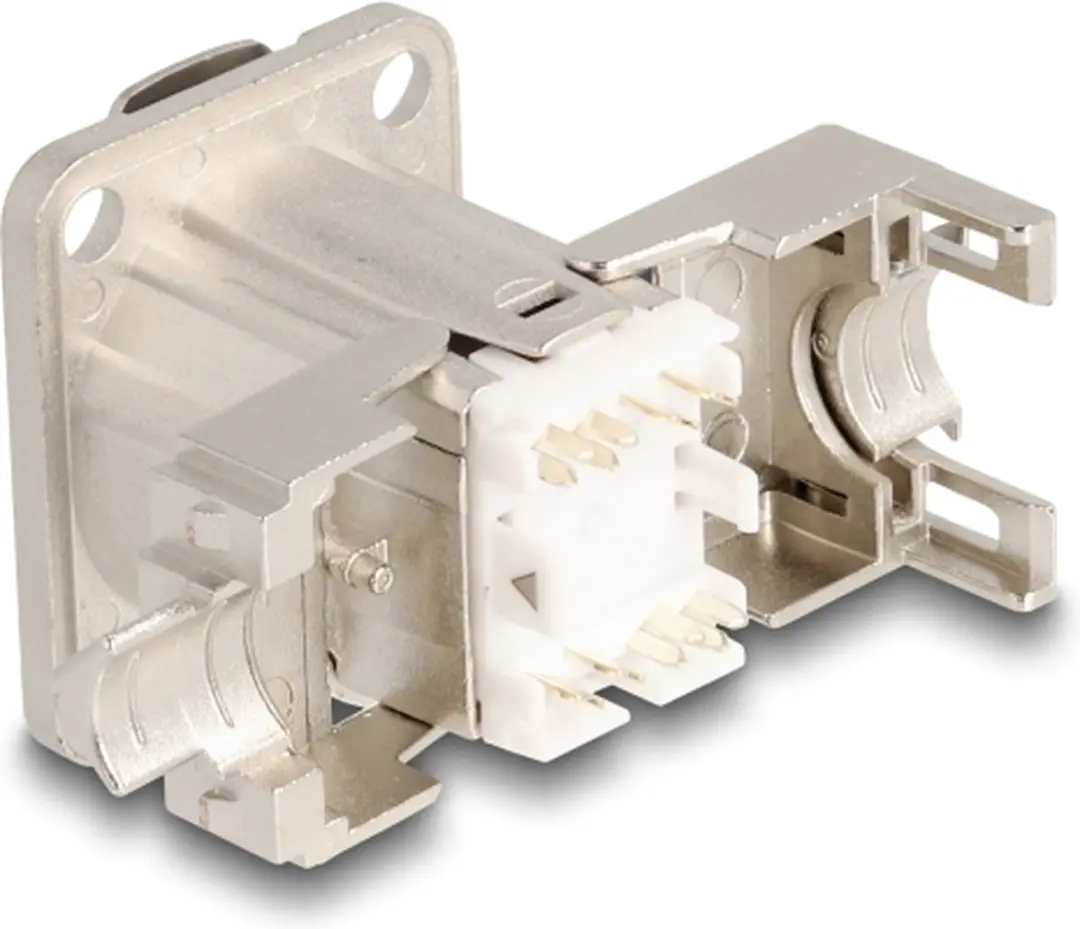 Delock D-Type RJ45 LSA Connector Cat.6A STP - Zilver
