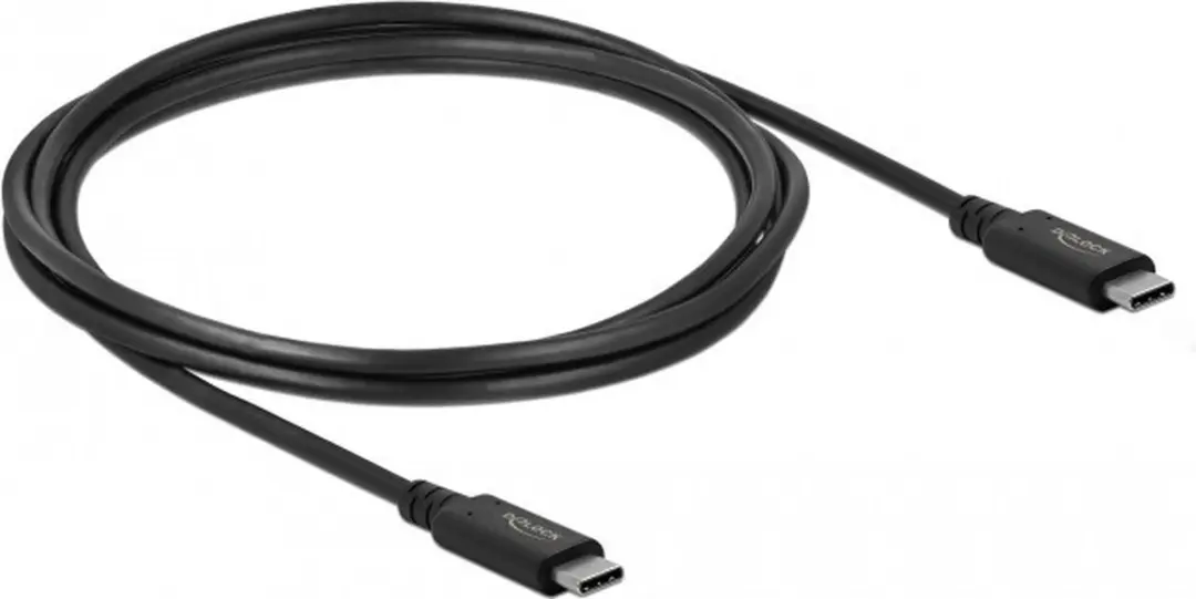 Delock USB4 USB-C Kabel 2m - 20 Gbit/s PD 100W 4K60Hz - Zwart