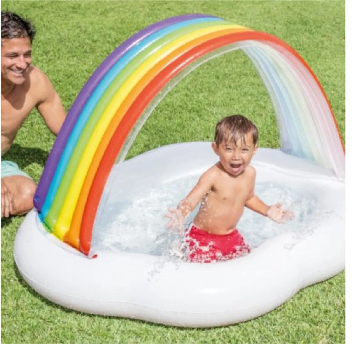 Intex Rainbow Cloud Baby Pool 57141NP - 142x119x84cm - 82L - Wit/Multicolor