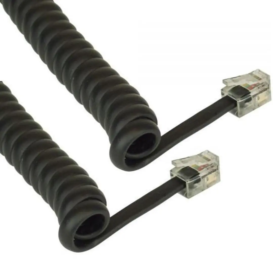 InLine Telefoon Spiraalkabel RJ10 - 2m