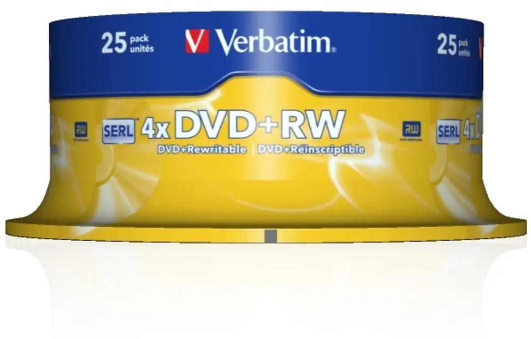 Verbatim 43489 DVD+RW 4.7GB - 25 Stuks