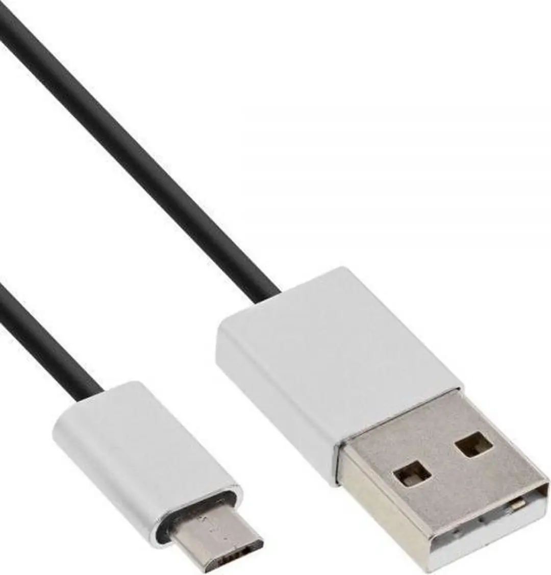 InLine USB Micro-B naar USB-A Kabel 2.0 - 3m - Zwart