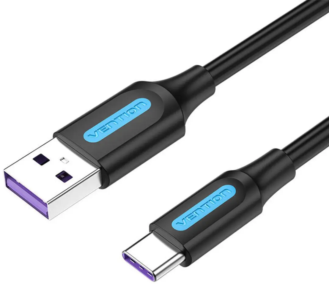 Vention USB 2.0 A naar USB-C 5A 3m Oplaadkabel - Transparant - afbeelding 5 van 6
