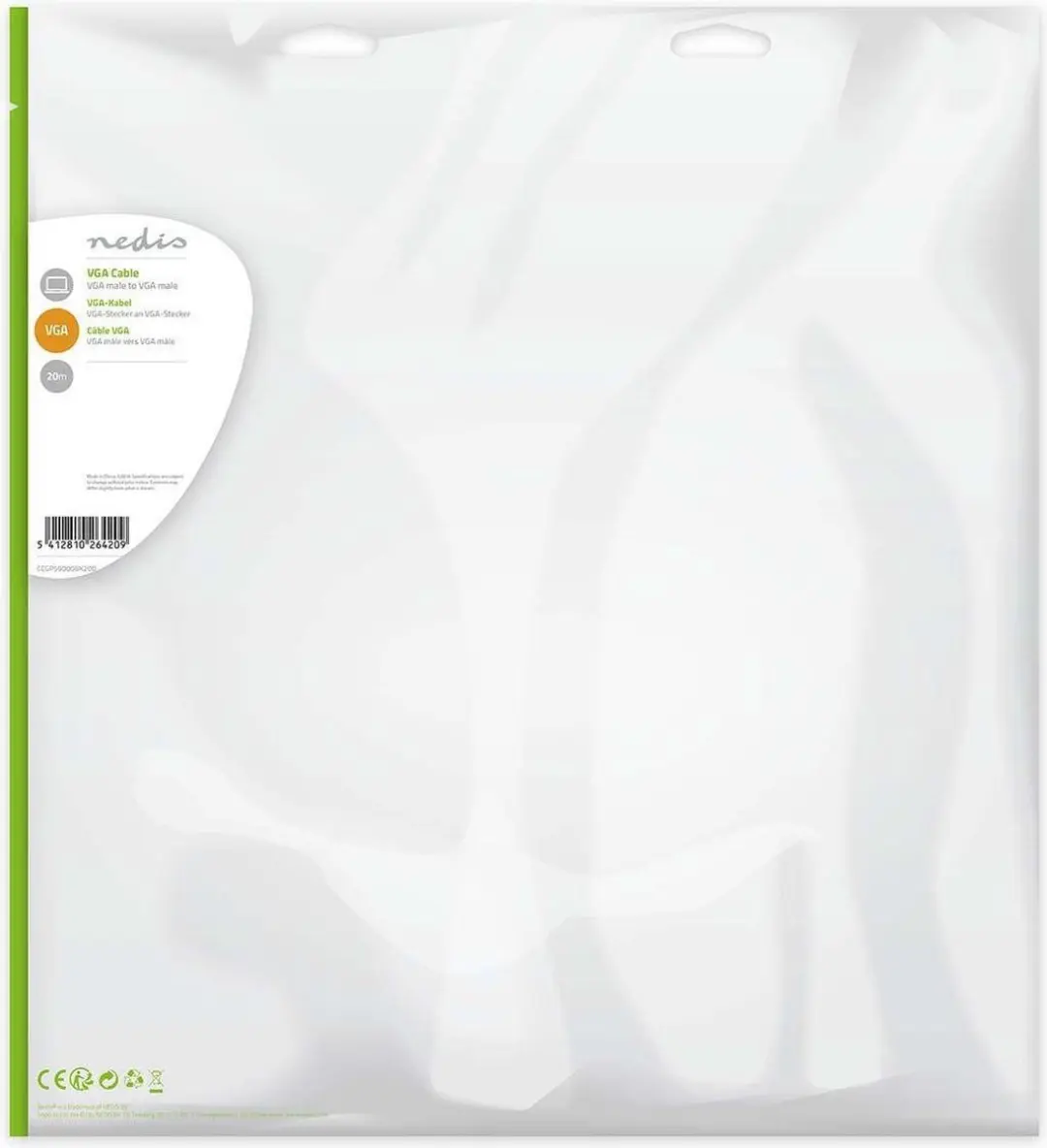 Nedis VGA-Kabel CCGP59000BK200 - 20m - Zwart