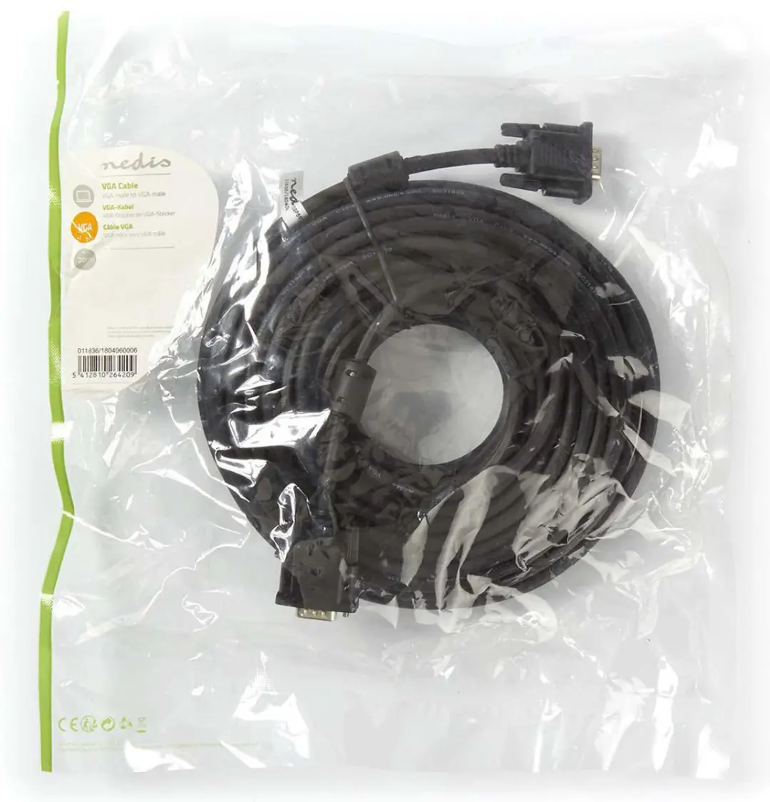 Nedis VGA-Kabel CCGP59000BK200 - 20m - Zwart