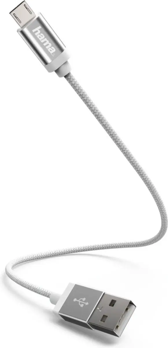 Hama Laad/Synchrokabel micro USB 0.2m wit