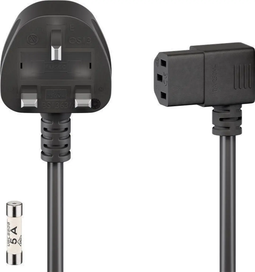 Goobay UK Appliance Kabel 2m - 10 Stuks - Zwart