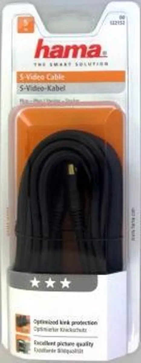 Hama S-VHS Kabel 5.0m - Zwart