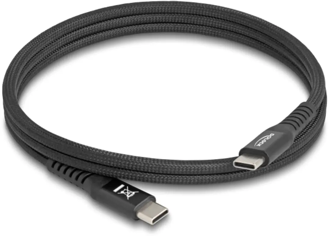 Delock USB-C Kabel 60W 1m - Zwart