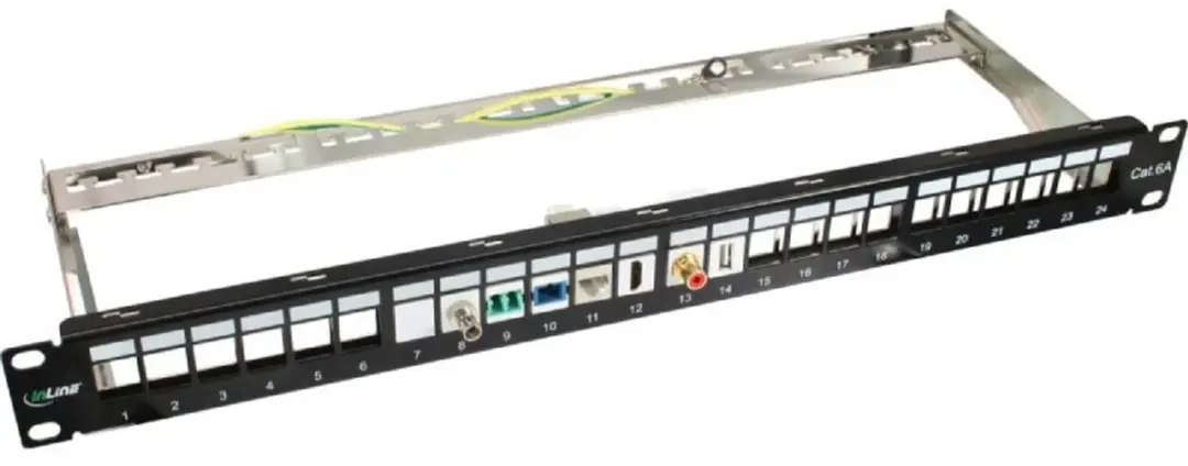 InLine Patchpaneel 24-voudig 19" 1U - Lichtgrijs