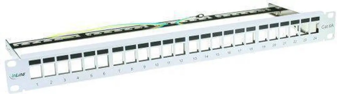 InLine Patchpaneel 24-voudig 19" 1U - Lichtgrijs