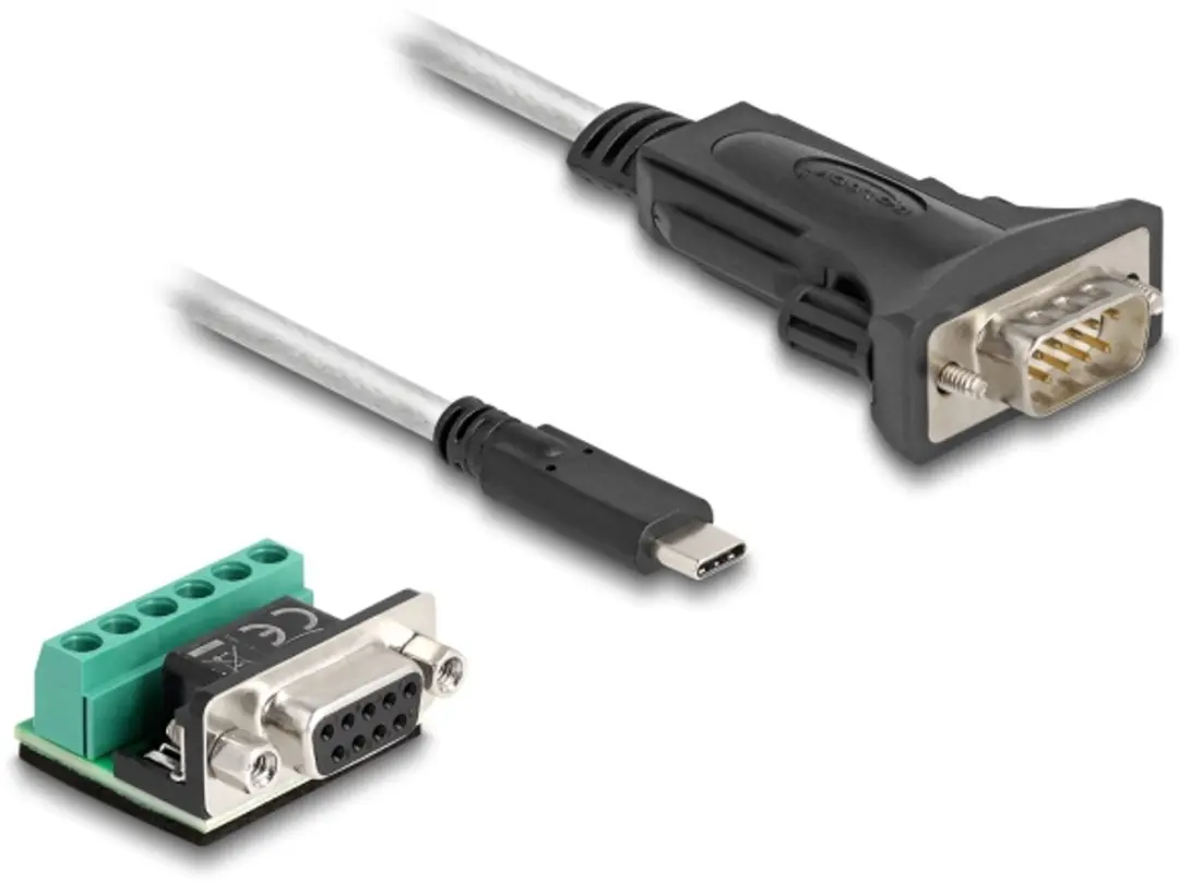 Delock USB 2.0 Type-C naar RS-422/485 Adapter - 2m - Zwart