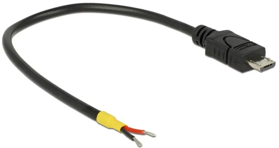 Delock USB 2.0 Micro-B Kabel 15cm - Zwart