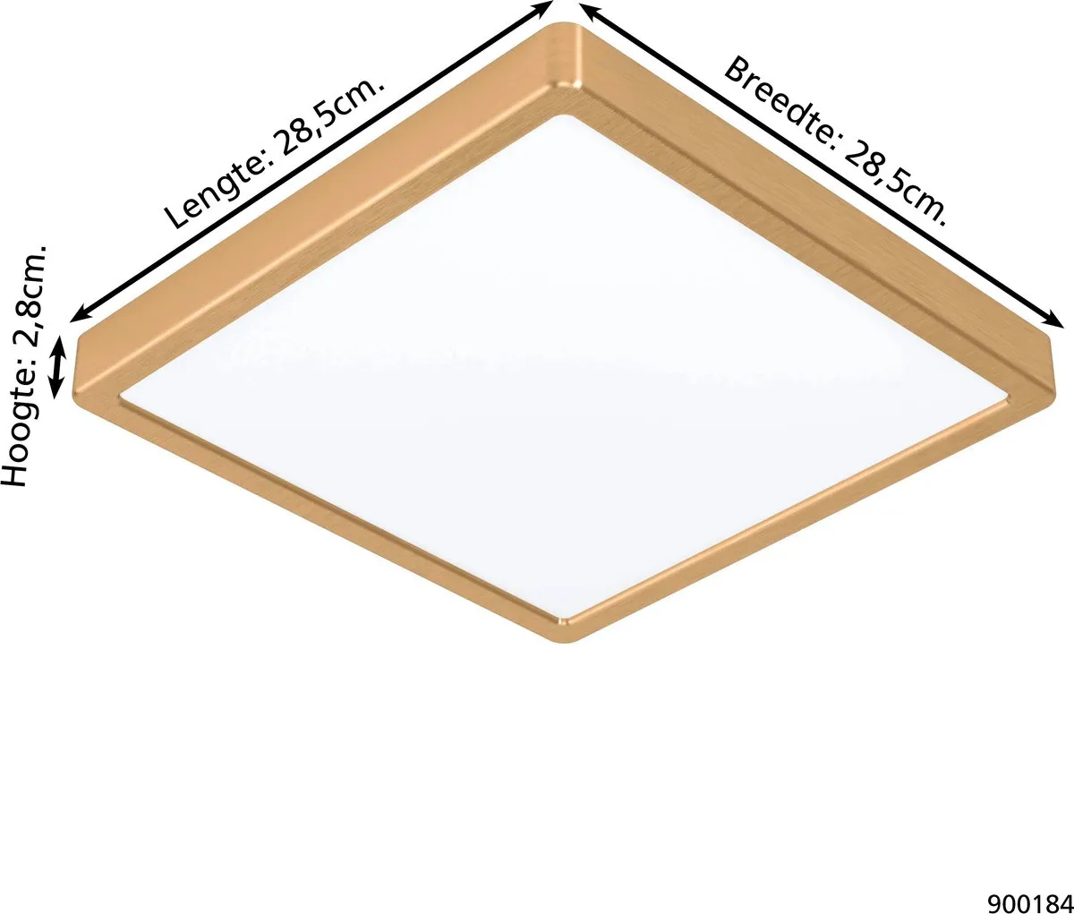 Eglo Fueva 5 Plafondlamp LED 28,5cm - Koper/Wit
