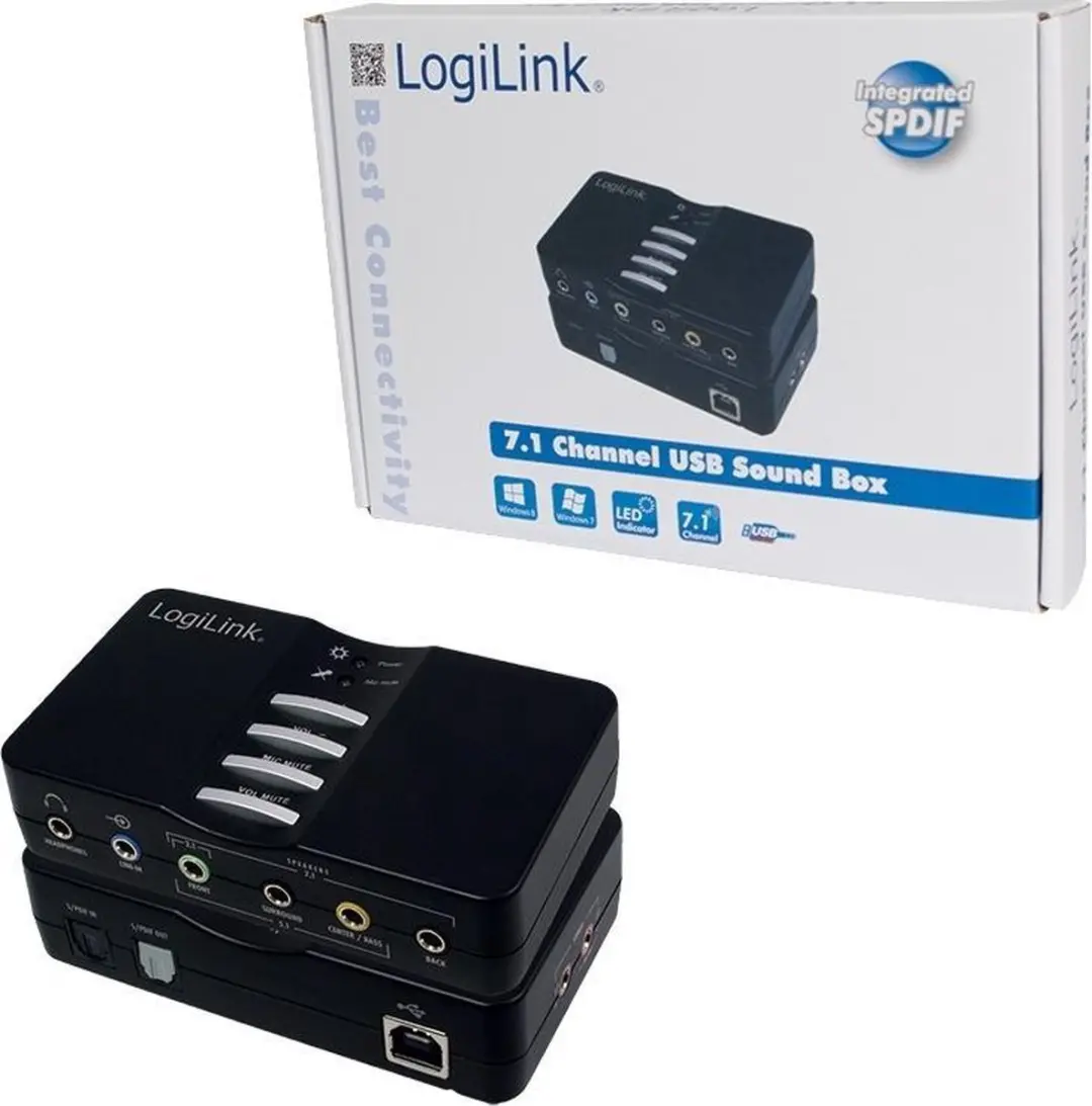 Logilink UA0099 USB Sound Box - 7.1 Kanalen - Zwart